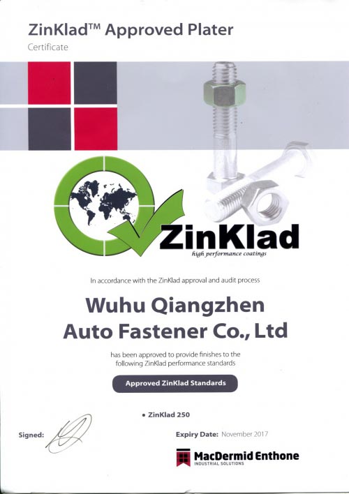 We are Zinklad Certificated